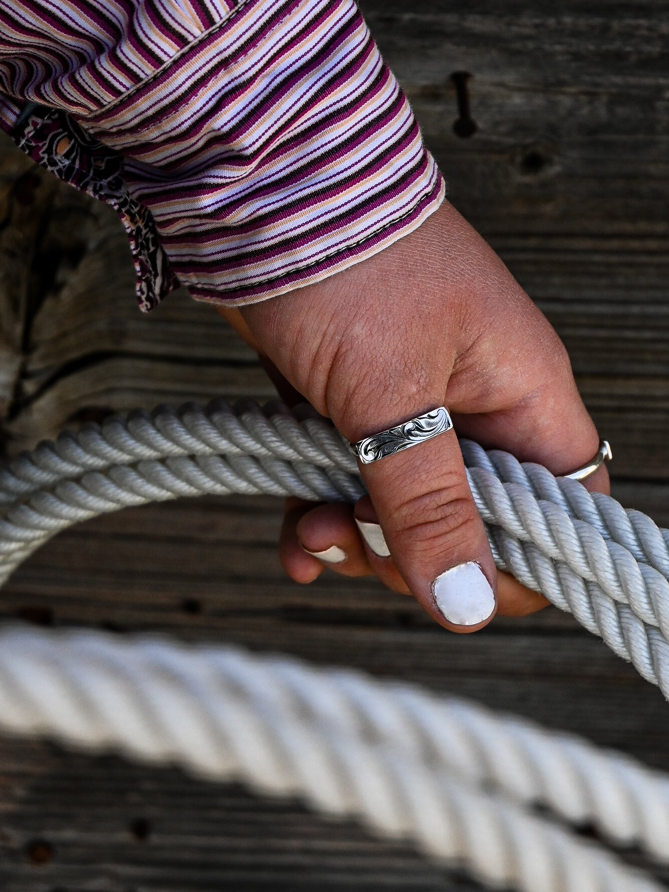 Engraved Bar Ring image 2