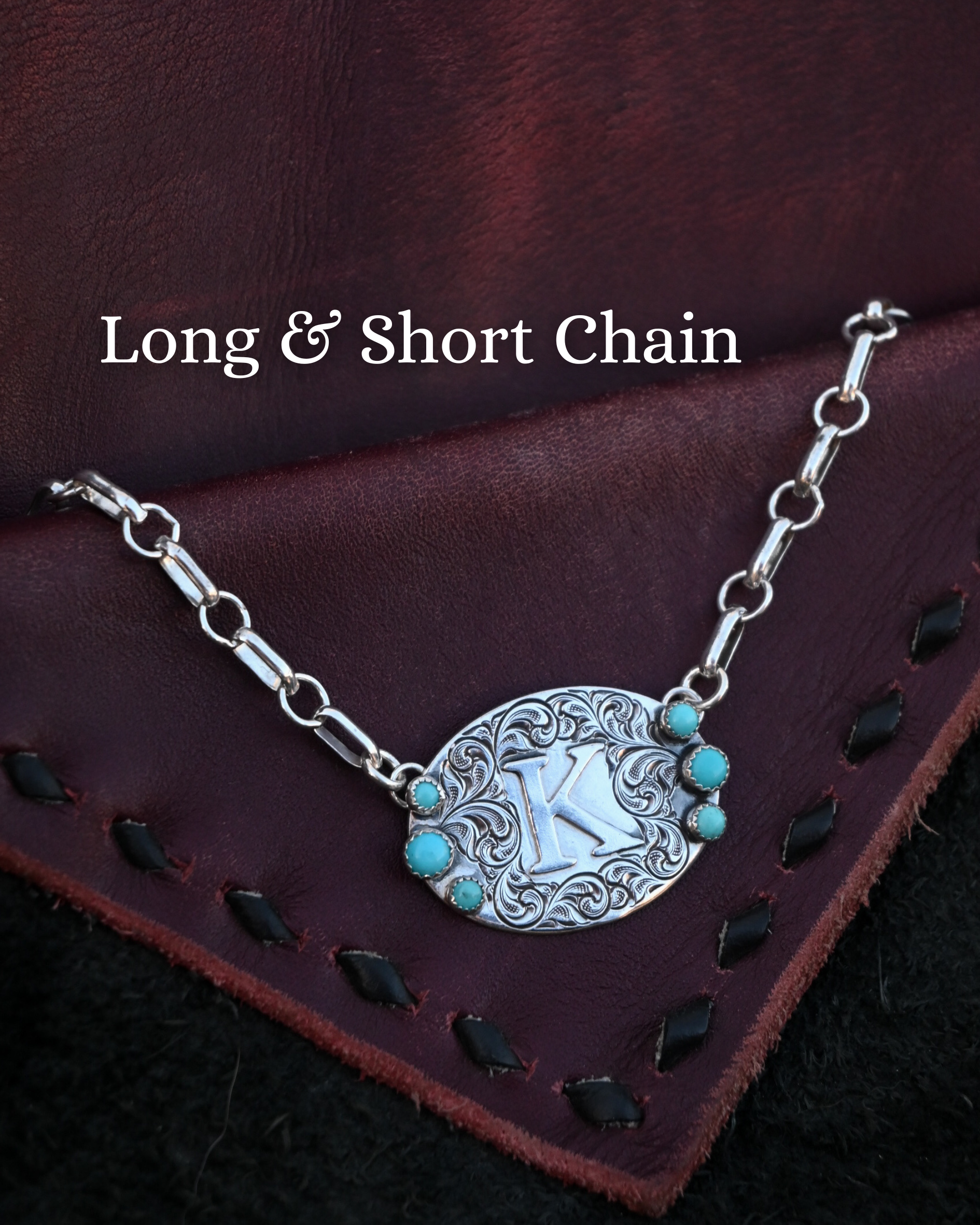 Custom Engraved Breakaway Necklace: Double Initials  image 1