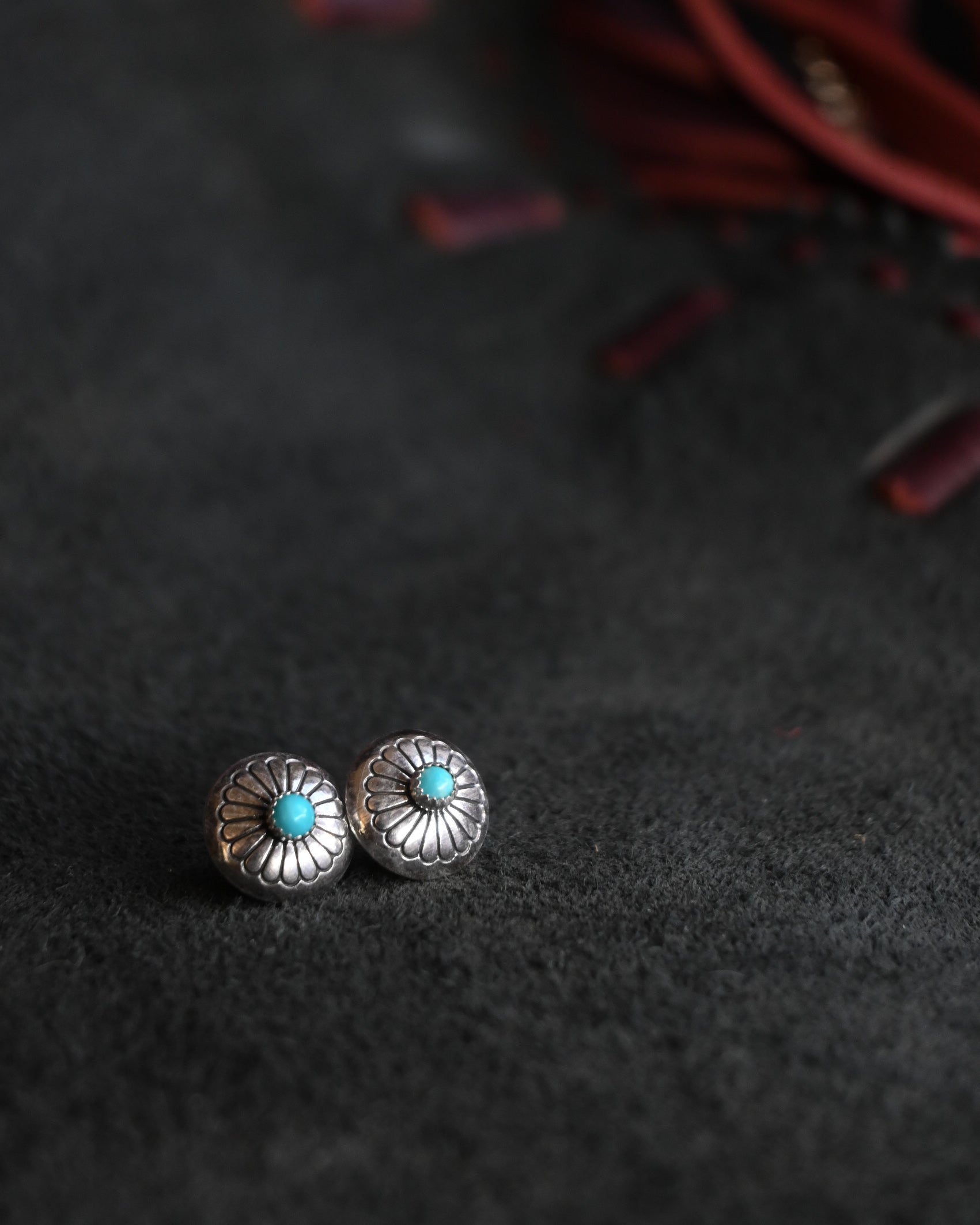 The Turquoise Concho Studs