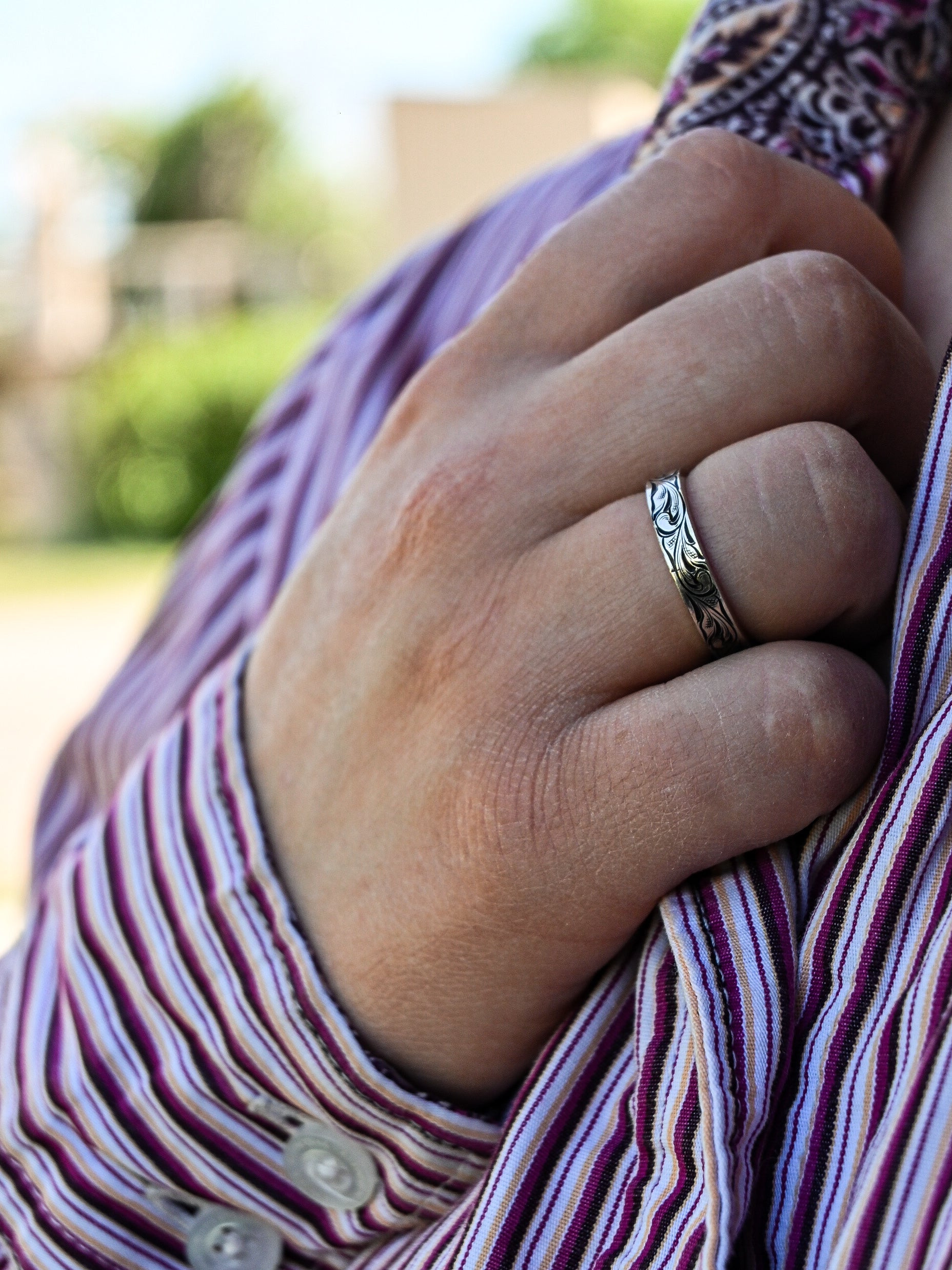 4mm Hand Engraved Band: Made to Order image 1