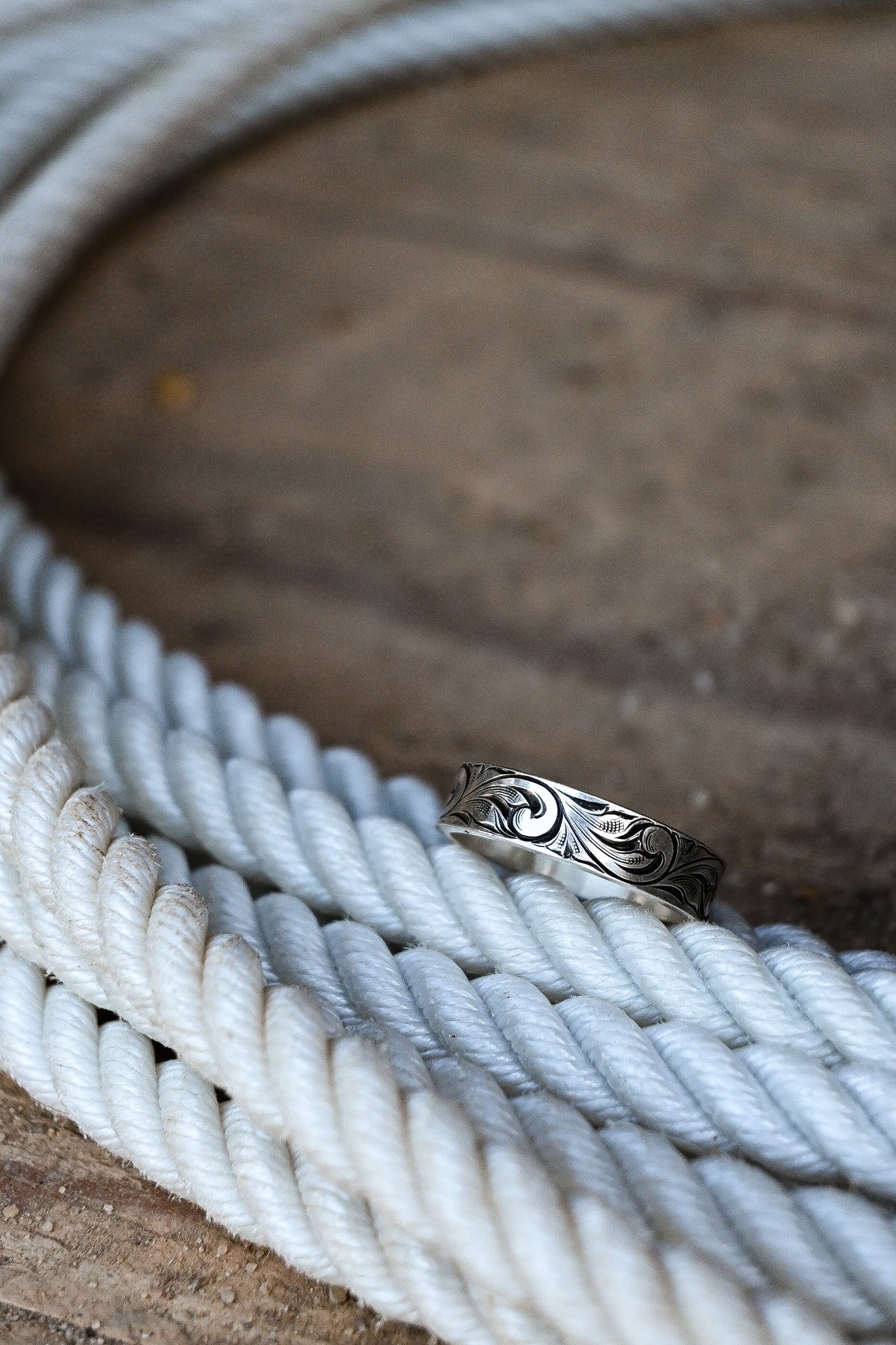 6mm Engraved Silver Band: Made to Order image 3