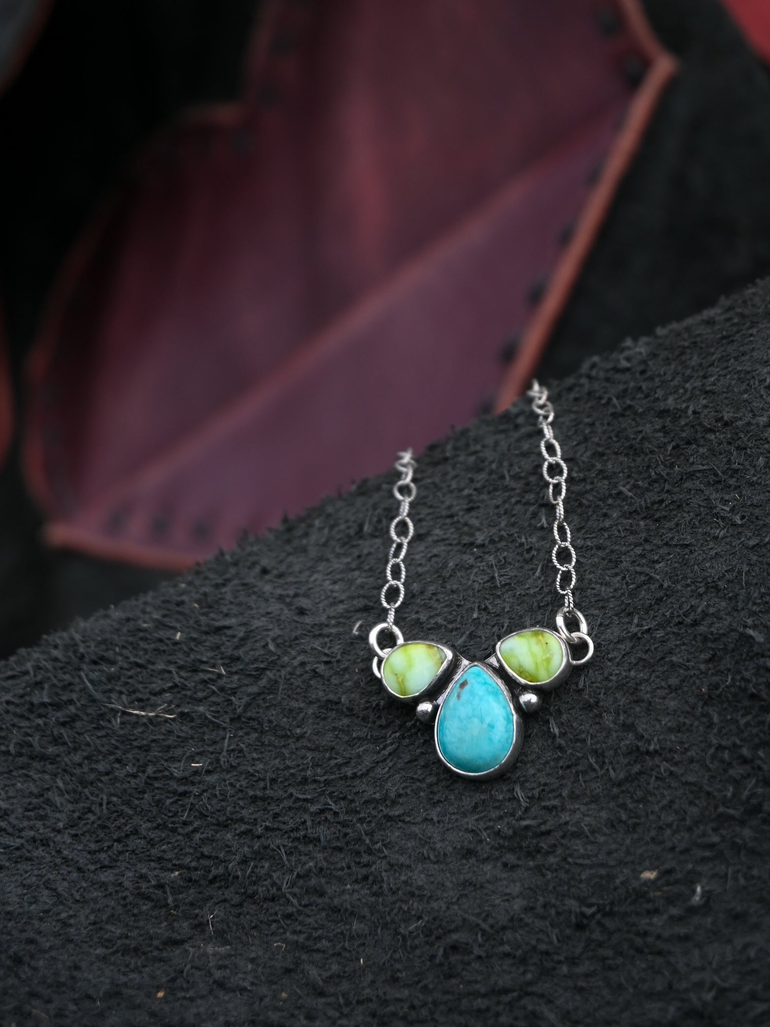 Kingman & Palomino Turquoise 3 stone necklace  image 0