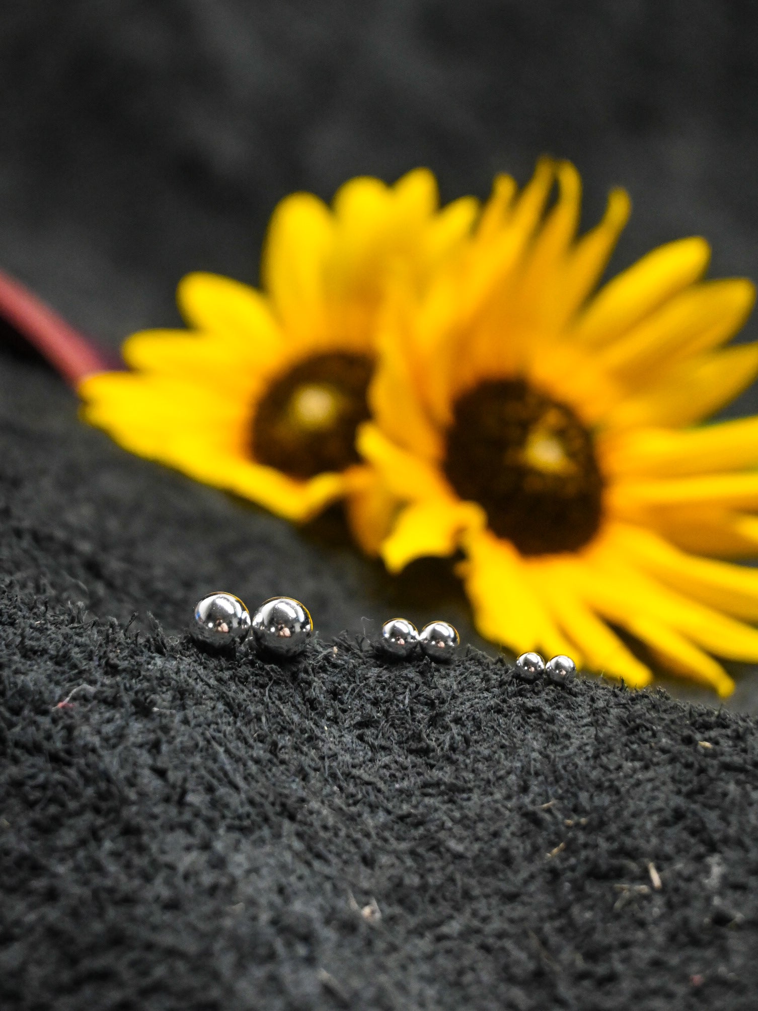 Silver Pearl Studs image 0