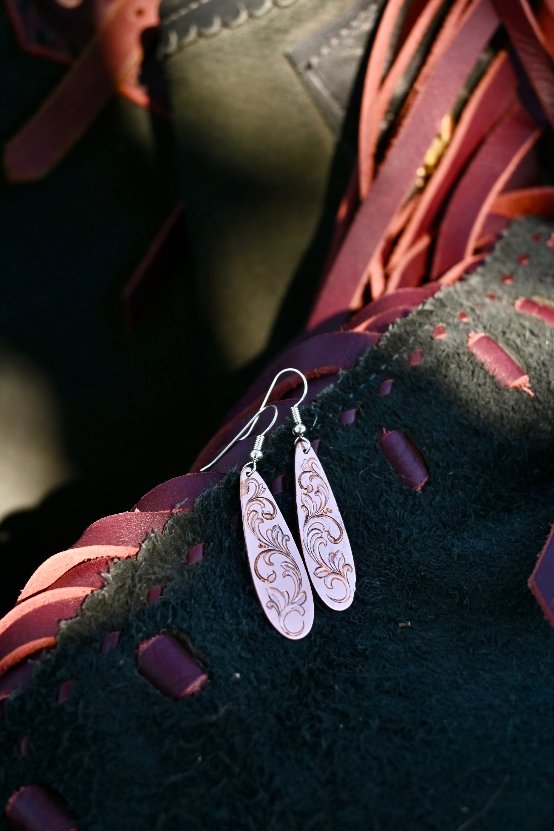 Flare Cut Copper Earrings image 1