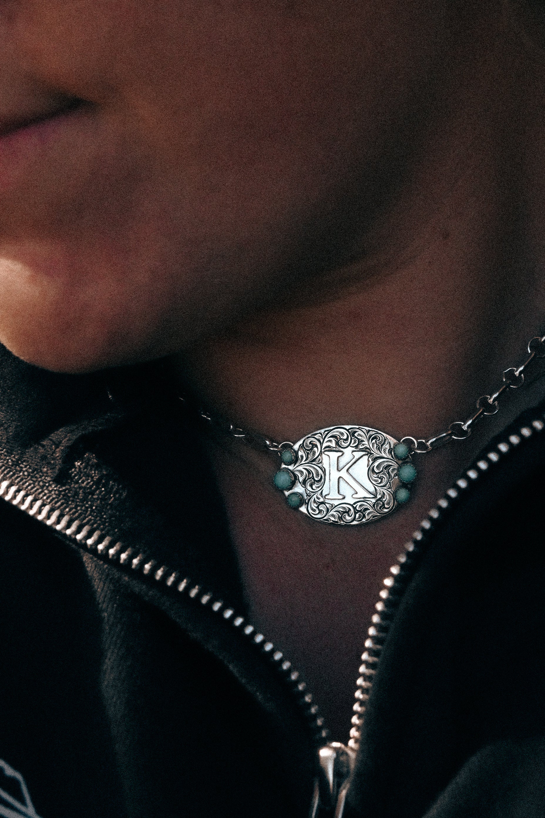 Ready to ship: Engraved Breakaway Necklace “K” image 2