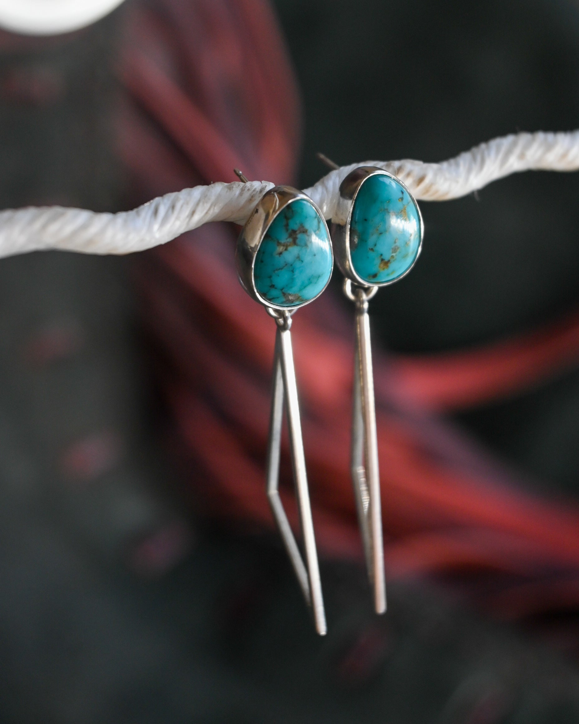 Kingman studs with triangle dangles image 0