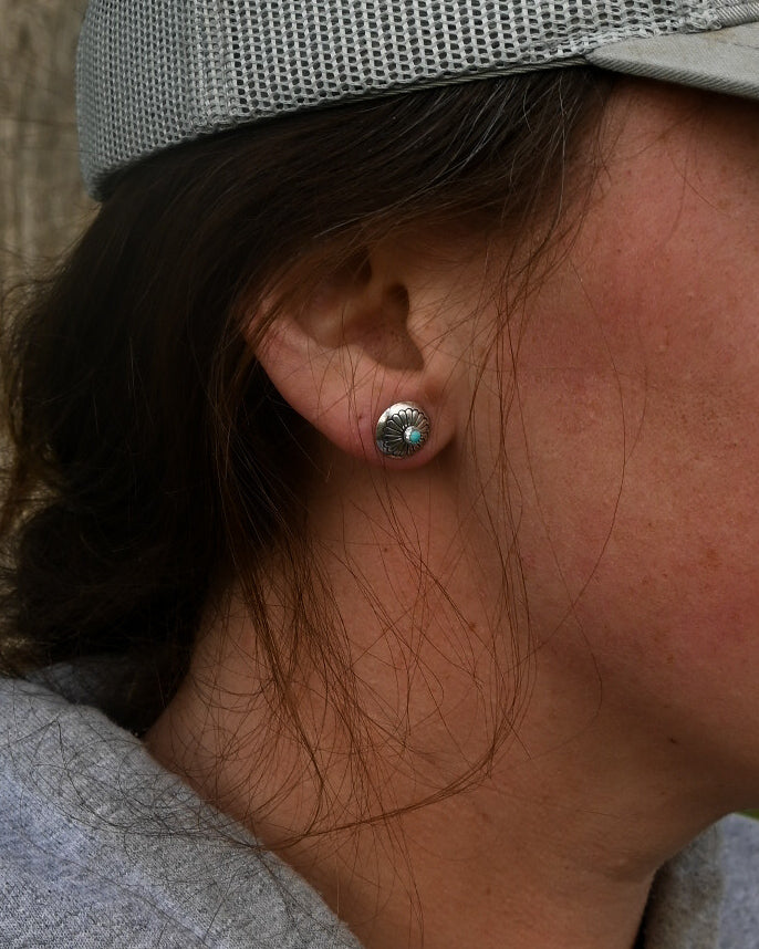 The Turquoise Concho Studs