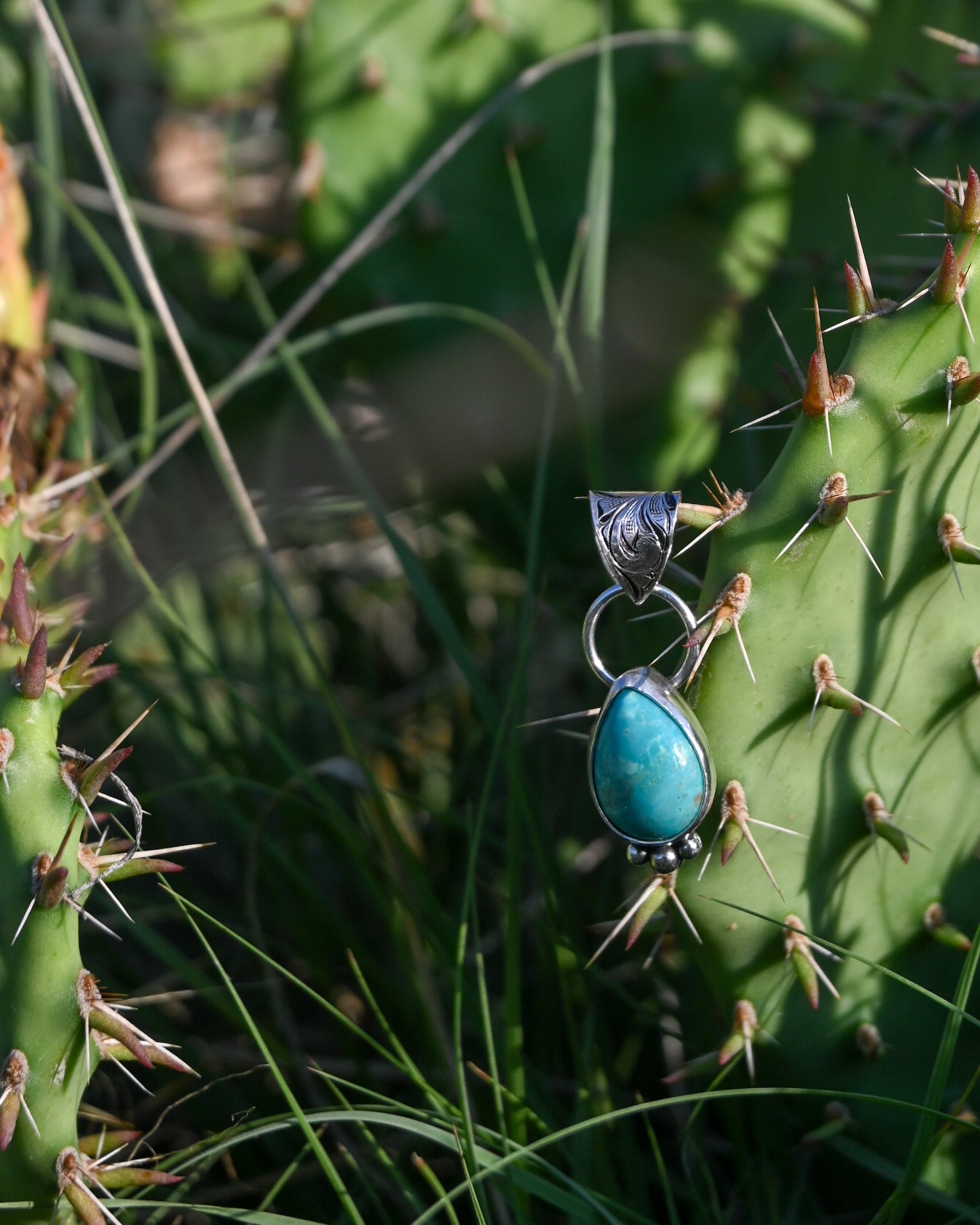 Kingman Pendant with Engraved Bail image 0