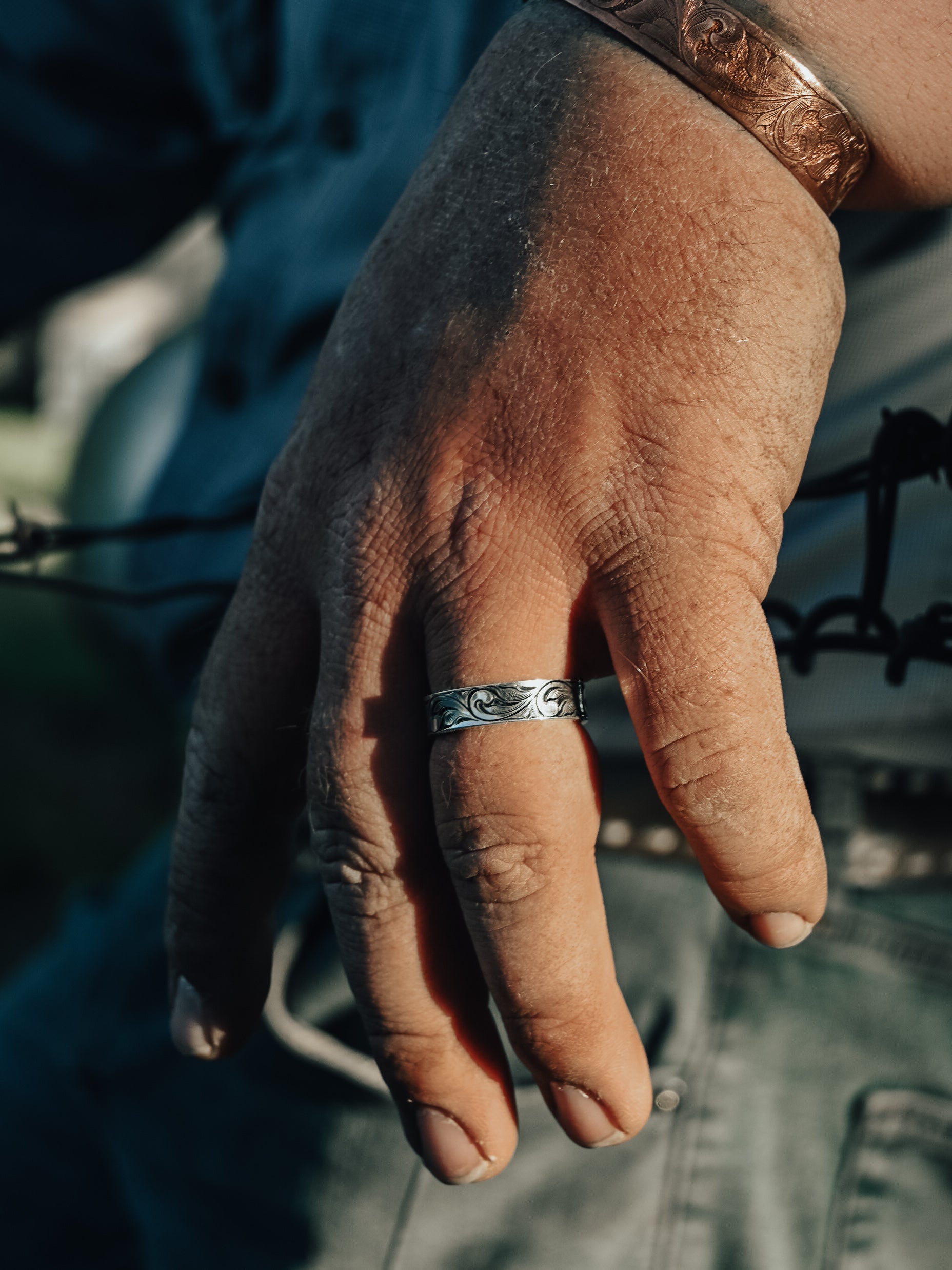 6mm Engraved Silver Band: Made to Order image 1