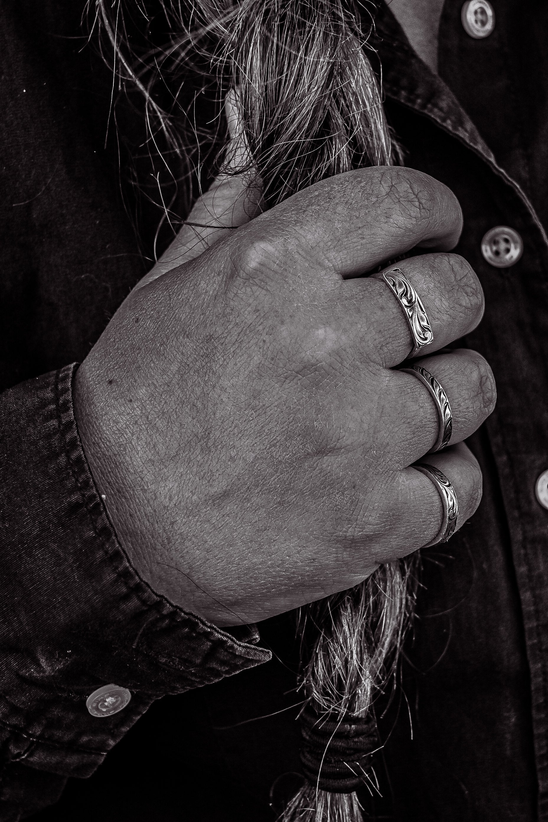 3mm Hand Engraved Band image 1